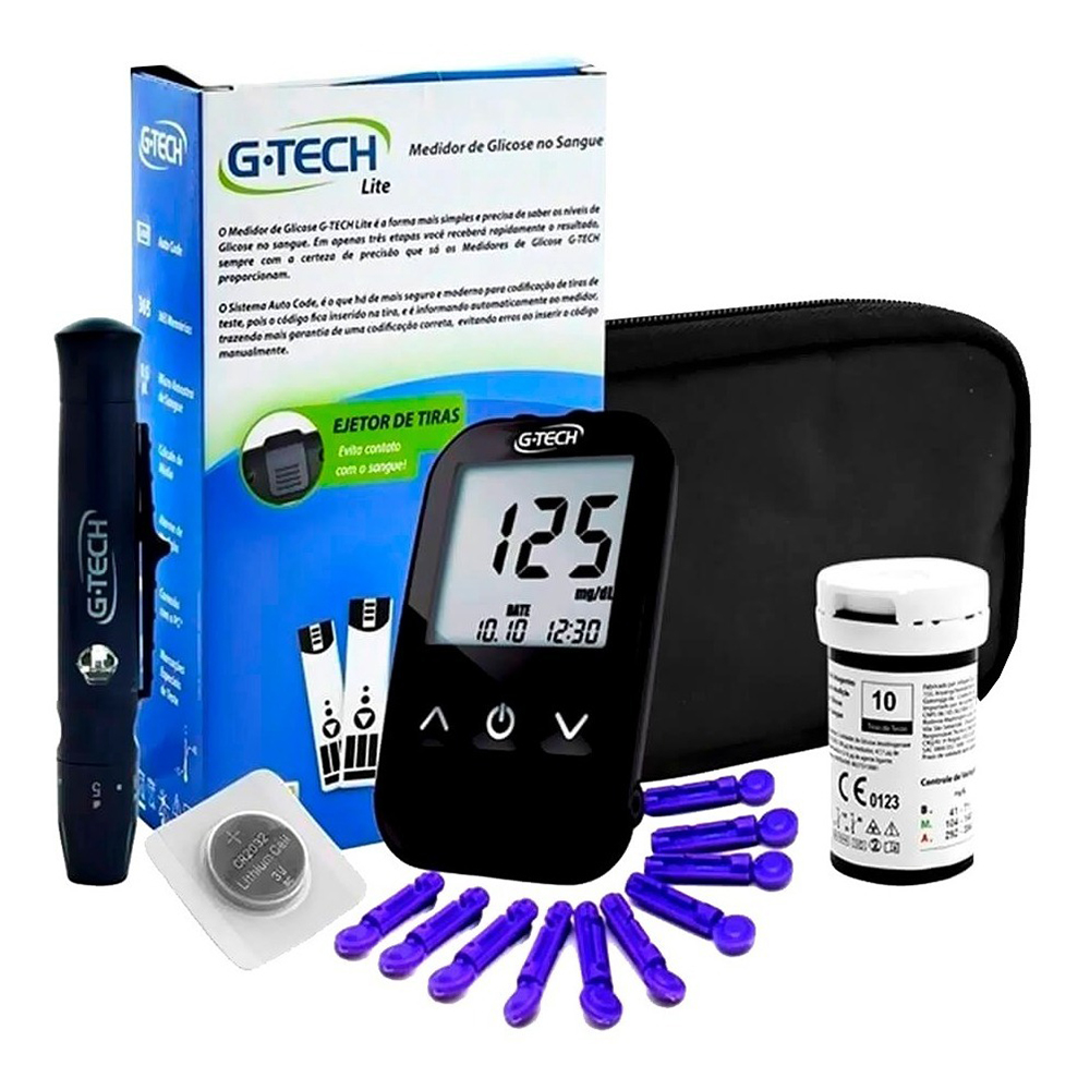 APARELHO DE GLICEMIA G-TECH LITE