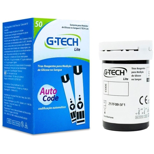 Produto Tiras reagentes G-Tech Lite com 50 unidades