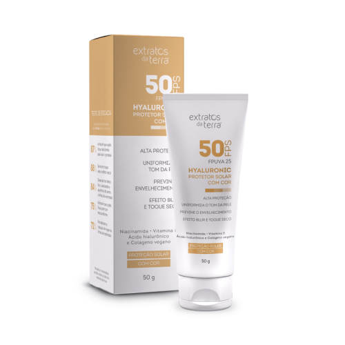 Produto Protetor Solar com cor  Hyaluronic - FPS 50 
